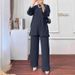 Women's Clothing Matching Autumn Long Sleeve Shirt Wide Leg Pants Outfit Muslim Sportswear Jacket_ecoleips.com