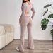 AD628 High-Waisted Slimming Yoga Pants Home Use, Comfortable Casual Micro-Flare Sports Set For Pilates And Fitness_ecoleips.com