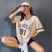 Women's V-Neck Short Sleeve T-Shirt With 3d Digital Print – Breathable Polyester, Relaxed Fit, Casual & Stylish For Summer_ecoleips.com