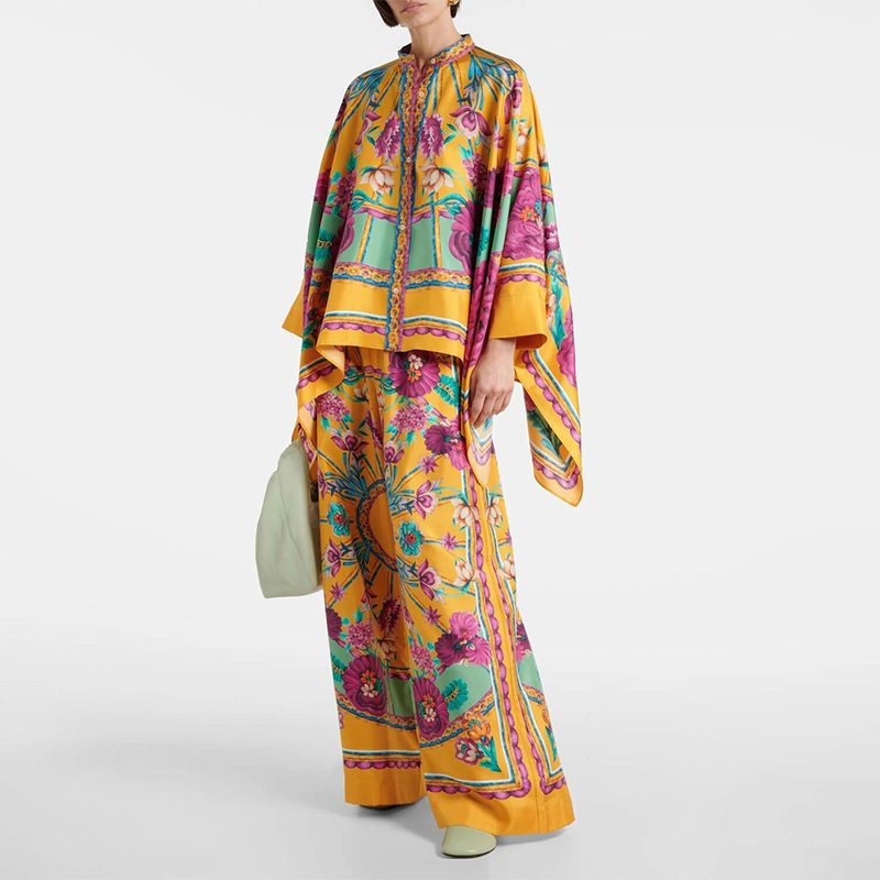 Women’s Clothing Spring New Style Suit Printed Women's Loose Tops and Trousers Fashion Suit Two piece Suit Women_ecoleips.com
