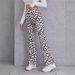 women's sports fitness running loose large trousers wide leg pants yoga pants leggings_ecoleips.com