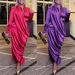 Women's Clothing Sexy Deep V Pleated Slim Fit Long Sleeve Dress_ecoleips.com