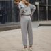 Women's Clothing Autumn And Winter Temperament Leisure Sweater Two Piece Suit_ecoleips.com