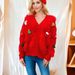 Cozy Christmas Sweater With 3D Embellishments – Faux Fur-Trimmed Cardigan For Holiday Cheer_ecoleips.com