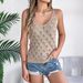 Real Shot Of The New Summer Solid Color V-neck Hollow Leaf Sleeveless Knit Vest For Vacation. Cross-border_ecoleips.com