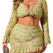 Aria Basics New Size Bikini For Women, Small Floral Sexy Swimwear Four-piece Set, Large Bust Two-piece Swimsuit_ecoleips.com