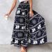 Women's Clothing Retro Floral Print Waist Wide Leg Pants_ecoleips.com