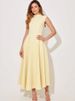 Mozision Sleeveless High Waist Sexy Midi Dress For Women Fashion Elegant Solid Pleated Club Party Long Dresses Female New_ecoleips.com
