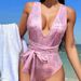 Aria Basics 2024 New European And American One-Piece Swimsuit, In-Stock For Cross-Border Sales, Solid Color Tight-Fitting Backless_ecoleips.com