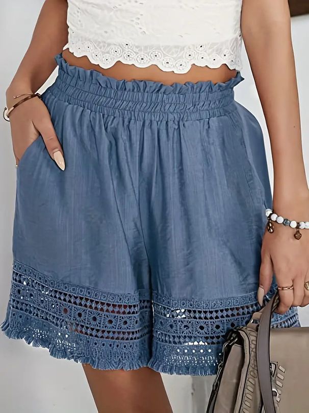 Women's Clothing Summer New Women's Casual Lace Shorts_ecoleips.com