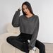 AD700 European American INS Autumn And Winter New Cross-border Round-neck Loose Slim-fit Rolled-edge Casual Comfortable_ecoleips.com