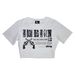 Cross-Border Hot Sale European And American Fashion Elegant Women's Round Neck Sleeve Printed T-Shirt Regular Shoulder_ecoleips.com
