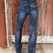 Stretch Embroidered Flared Jeans Mid Rise Denim Trousers With PocketsVCasual Cotton Jeans For Women_ecoleips.com