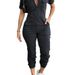 Women's Casual Jumpsuit Multi Pocket Design Cropped Style Jogger Autumn Polyester Regular Thickness American Fashion_ecoleips.com