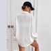 Women's Clothing Spring And Summer Women's Clothing Solid Color Loose Casual Drop Shoulder Shirt Slim Style_ecoleips.com