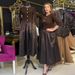 Elegant Color-Block Long Sleeve Dress For Women – Stylish A-Line Fall Dress With Round Neck & Flowy Silhouette_ecoleips.com