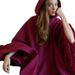 Unisex Hooded Wool Cape Top Button Down Casual England Style Autumn/Winter Punk Fashion Regular Thickness_ecoleips.com