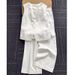 Women's Clothing White Suit For Women Summer New Linen Vest Vest Wide Leg Pants Two Piece Suit_ecoleips.com