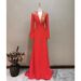 Women's Clothing Banquet Evening Dress Spring Festival Gala Same Style Dignified Slim Red Long Sleeved Annual Party Host Dress Skirt_ecoleips.com