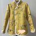 girl Plus Size Fleece-Lined Thickened Suede Jacket For Winter Hot-Selling Rabbit Fur Trim Stylish Floral Cheongsam Cotton_ecoleips.com