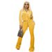 Women’s Stretch Velvet Flared Pants Set – Elegant Two-Piece Outfit For Fall (14 Colors)_ecoleips.com