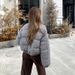 Women's Floral Print Cotton Jacket – Winter Short Padded Coat (White/Black/Grey/Pink, S-L)_ecoleips.com