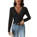 "Lace-Trimmed Backless Bodysuit – V-Neck Long Sleeve With Puff Sleeves (S-XL) | Stretch Mesh & High-Waisted Elegance"_ecoleips.com