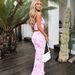 Voya Women's Pure Desire Style Tie Dye Fashion Set Summer Vest Long Skirt Two-piece Set_ecoleips.com