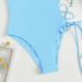 Women's Sexy Scoop Neck One-Piece Swimsuit Solid Color Triangle Tie Beach Bathing Suit Women's Clothing_ecoleips.com