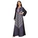 Modest Abaya Dress Elegant Geometric Print Abaya Dress – Modest Long Sleeve Muslim Dress For Women_ecoleips.com