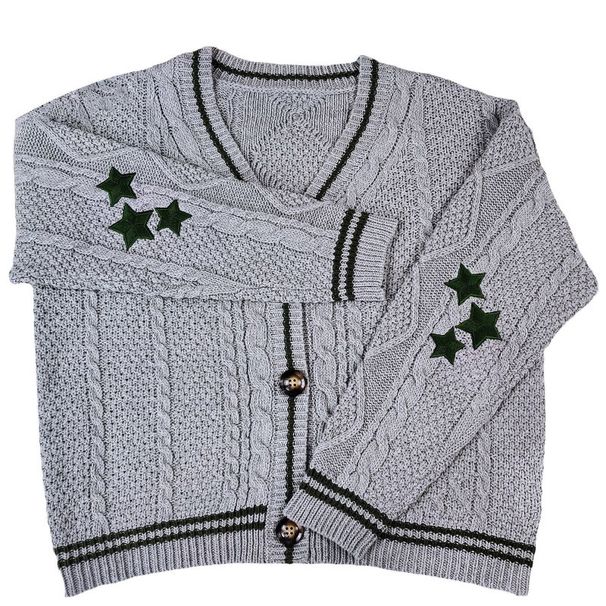 A Solid-Color Long-Sleeved Cardigan For Women's Elegant Commuting, A Batwing Knitted Beige Single-Breasted Sweater Coat_ecoleips.com