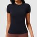 Women's Slimming Quick Drying T-Shirt Short Sleeve Fitness Sports Top Waist Defining For Yoga And Celebrity Style Spring Summer_ecoleips.com