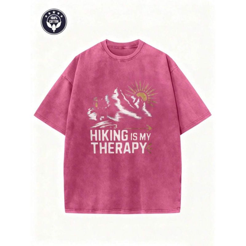 Pure Cotton Women's T-Shirt 230G European Size Casual Style for Hiking_ecoleips.com