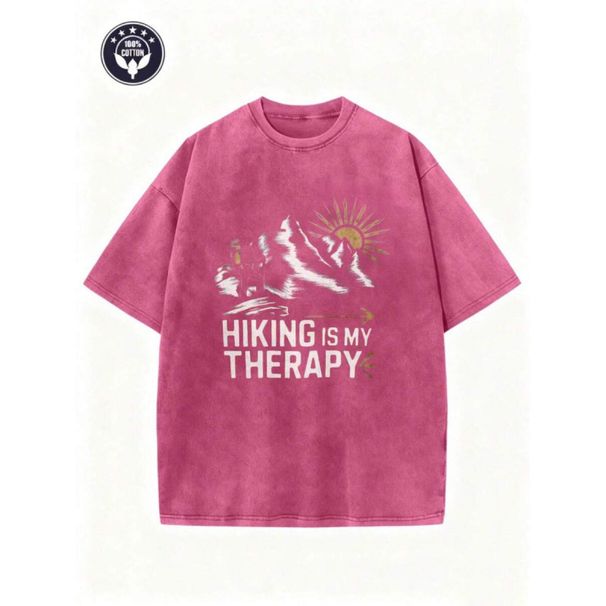Pure Cotton Women's T-Shirt 230G European Size Casual Style for Hiking_ecoleips.com