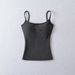 Latte Girl Women's Padded Tank Top Solid Color Versatile Inner Wear Beautiful Back Sports Yoga Vest_ecoleips.com