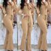 Women’s Long-Sleeve Collar Jumpsuit – Mid Waist Office & Commuter Romper (S-XL, 6 Colors)_ecoleips.com