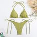 Women's Clothing Nylon Solid Color Split Suspenders Women Sexy Triangle Bikini New Multi Color Swimsuit_ecoleips.com