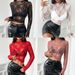Women's Clothing Spring New Elegant Fashion Ladies Lace Wood Ear Edge Slim Fit Long Sleeve Top_ecoleips.com