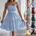 Real Shot Of Spring/summer European And American Solid Color Sexy Sleeveless Waist-cinching Strap Dress With A Large_ecoleips.com