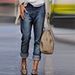 Women's Jeans, Slim Straight-leg Slimming, Vintage High-waisted, Lightweight, New Autumn Style, Half-length Denim Pants,_ecoleips.com