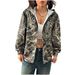 Color-Block Zip Hoodie – Oversized Polyester Streetwear Jacket With Botanical Print_ecoleips.com