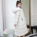 Women's Long Padded Coat Winter Warm Trench Jacket With Faux Fur Collar, Slim Fit, Plus Size Options_ecoleips.com