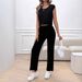 DiYun European And American Casual Vacation Slim-Fit Short-Sleeve Pants Set Women's Clothing 2025_ecoleips.com