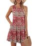 Summer Women's Loose Dresses Casual Sleeveless Pocket Tank Mini Dress Retro Women's O-Neck Flowers Print Vest Beach A-Line Dress_ecoleips.com