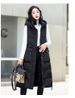 Oversized Hooded Puffer Vest – Knee-Length Winter Sleeveless Jacket For Women (Black/White/Bluish/Fog Blue, M-XXL)_ecoleips.com