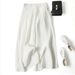 Summer Women's Culottes Cotton Linen Cropped Wide Leg Pants Elastic Waist Casual Palazzo Trousers With Pockets_ecoleips.com