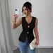 Women's Clothing Sleeveless Slimming Vest American Style Summer Fashion Elegant New Style Top_ecoleips.com