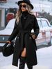 2025 Autumn/Winter European American Women's Fashion New Cross-Border Double-Breasted Woolen Coat With Suit Collar And_ecoleips.com