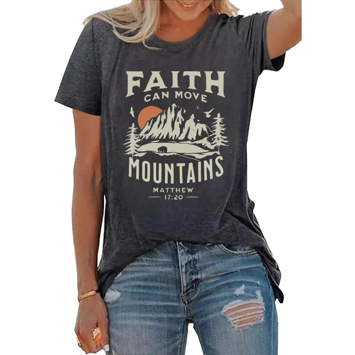 BLACKOO Women Graphic T-Shirts Cute Tees Summer Causal Tops_ecoleips.com