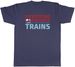 Women's T-Shirts Mens T-Shirt Warning May Start Talking About Trains Tee Gift_ecoleips.com